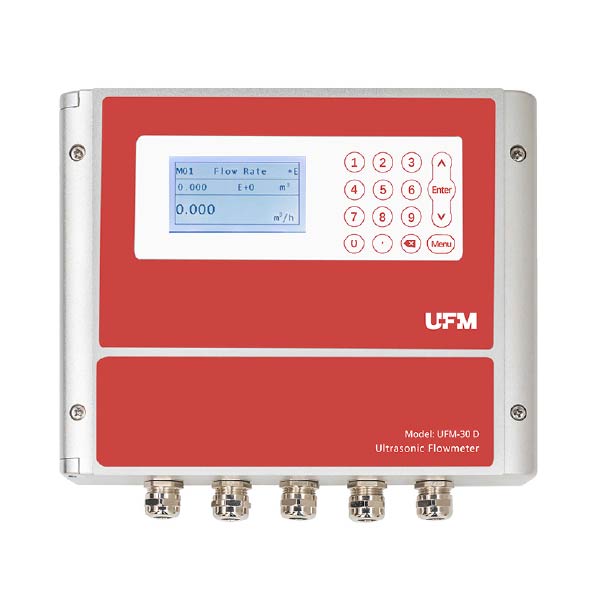 UFM-30 D dubbelkanaals clamp-on ultrasone flowmeter voor vaste installatie