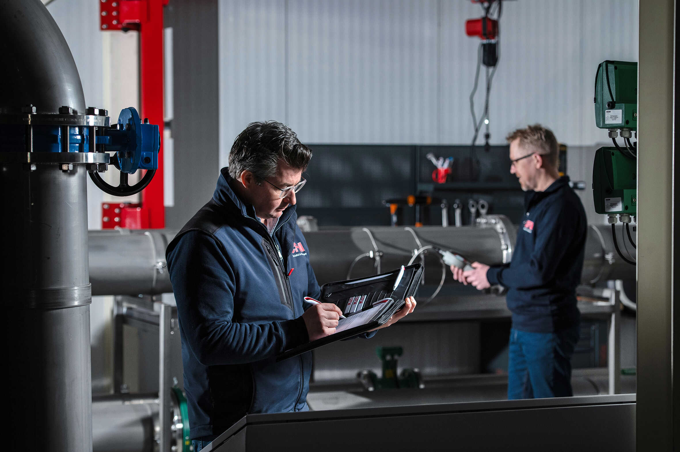 Calibration ultrasonic flowmeters - rig - U-F-M b.v. - Argon 3 Calibration rig in the U-F-M service workshop in Oud Gastel